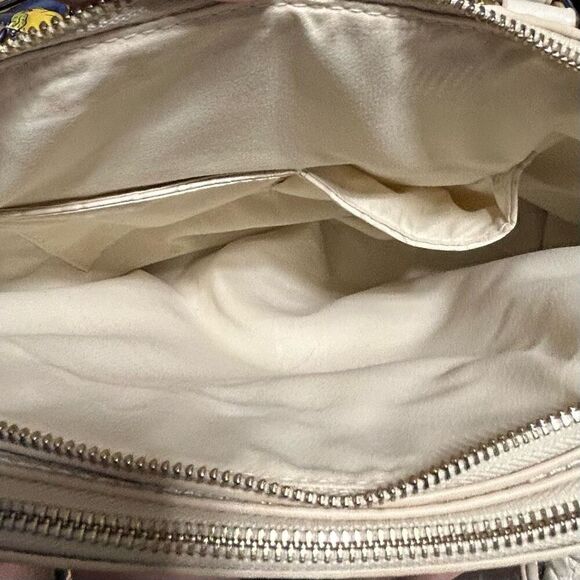 NWOT I M Heart Handbag Women's 15"x 10" Multicolor Floral Vinyl Croc Embossed - Picture 9 of 14